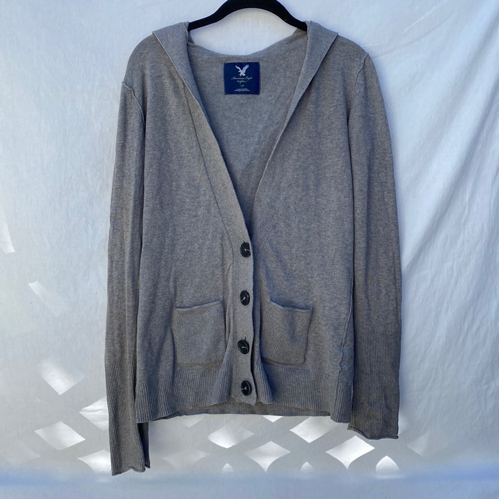 American Eagle Outfitters Button Down Cardigan With Hood